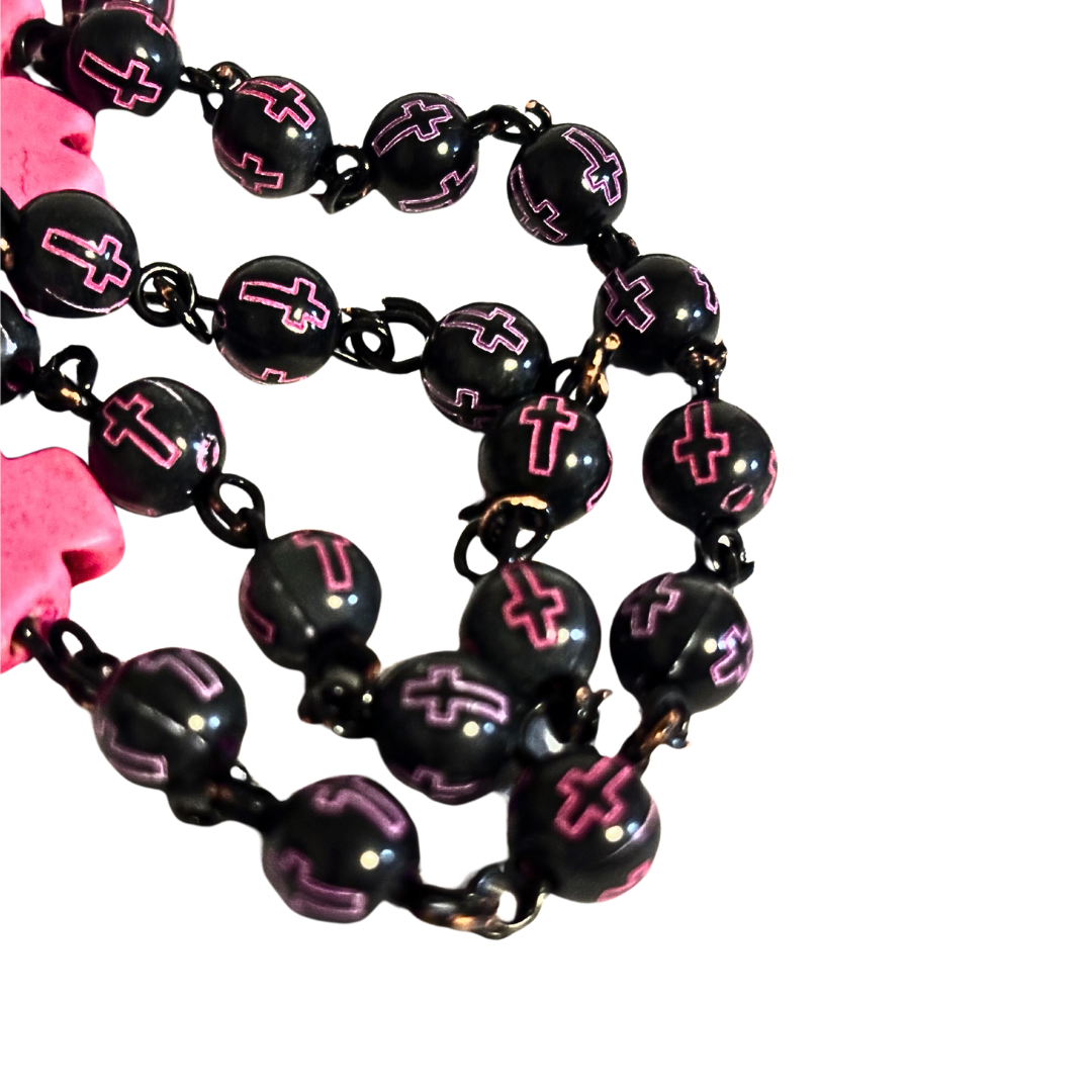 Pink And Black Youth Rosary