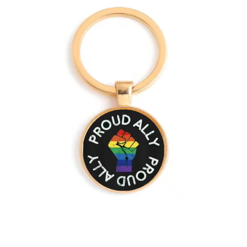 PROUD ALLY Custom Keychain