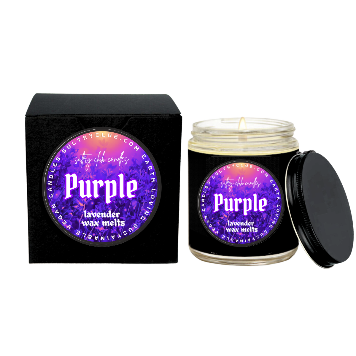 PURPLE Lavender Vegan Candle