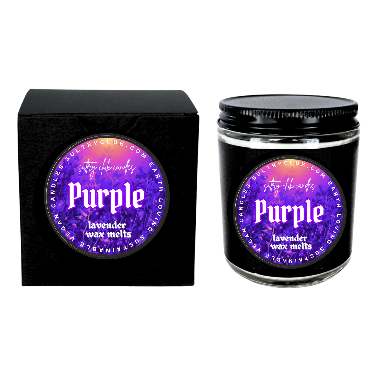 PURPLE Lavender Vegan Candle