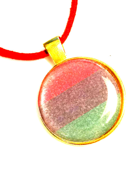 Pan-African Peaceful Protest Leather Necklace
