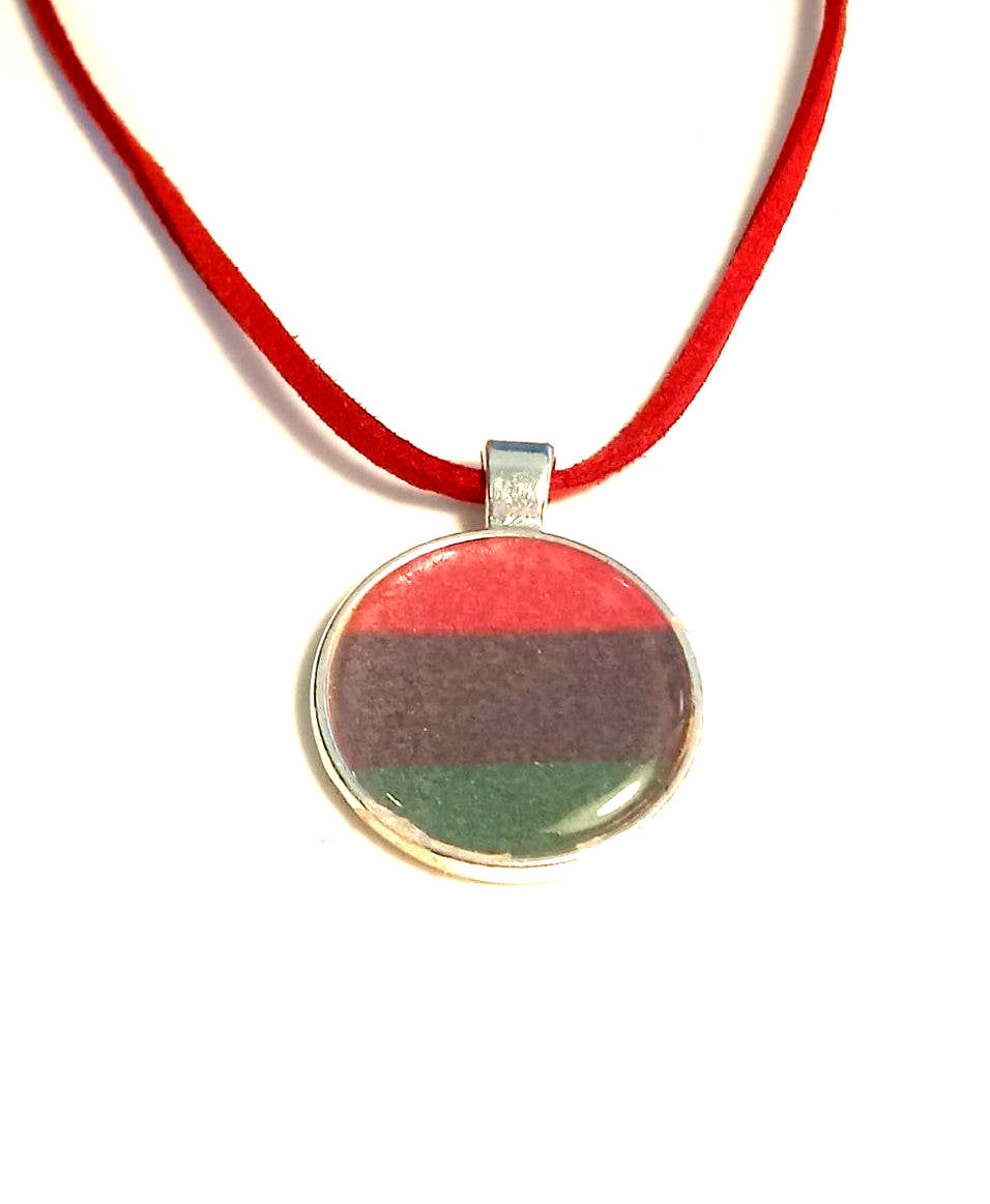 Pan-African Peaceful Protest Leather Necklace