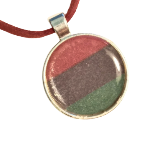 Pan-African Peaceful Protest Leather Necklace