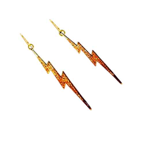 Pave Crystal Lightning Bolt Earrings