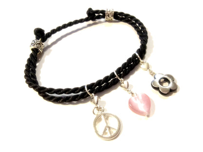 Peace Love And Nature Boho Wrap Bracelet