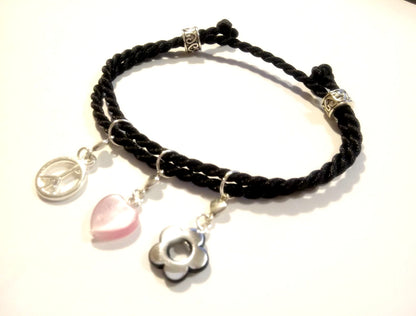 Peace Love And Nature Boho Wrap Bracelet