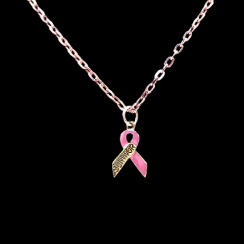 Pink Ribbon Cancer Survivor Necklace