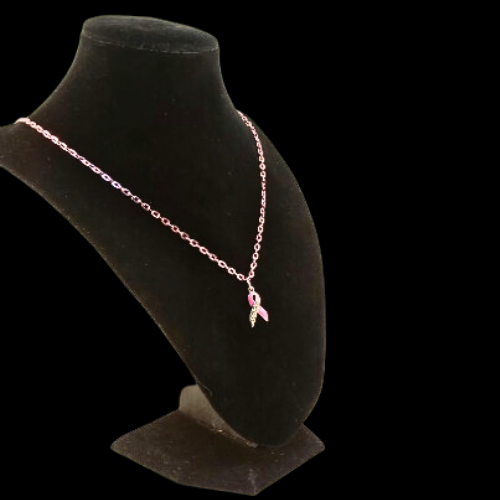 Pink Ribbon Cancer Survivor Necklace