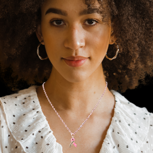 Pink Ribbon Cancer Survivor Necklace