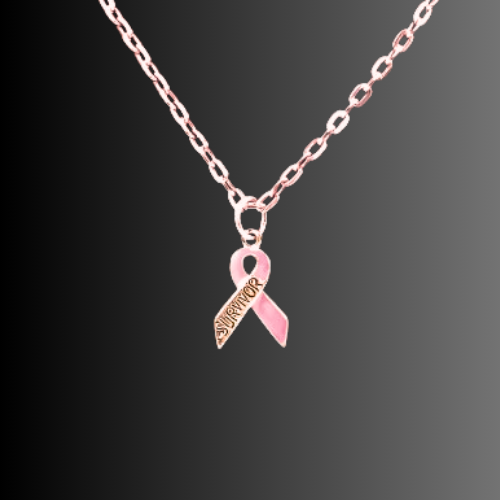 Pink Ribbon Cancer Survivor Necklace