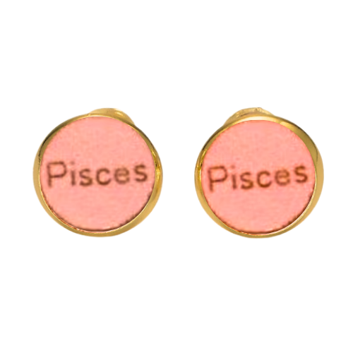 PISCES PINK & GOLD EARRINGS