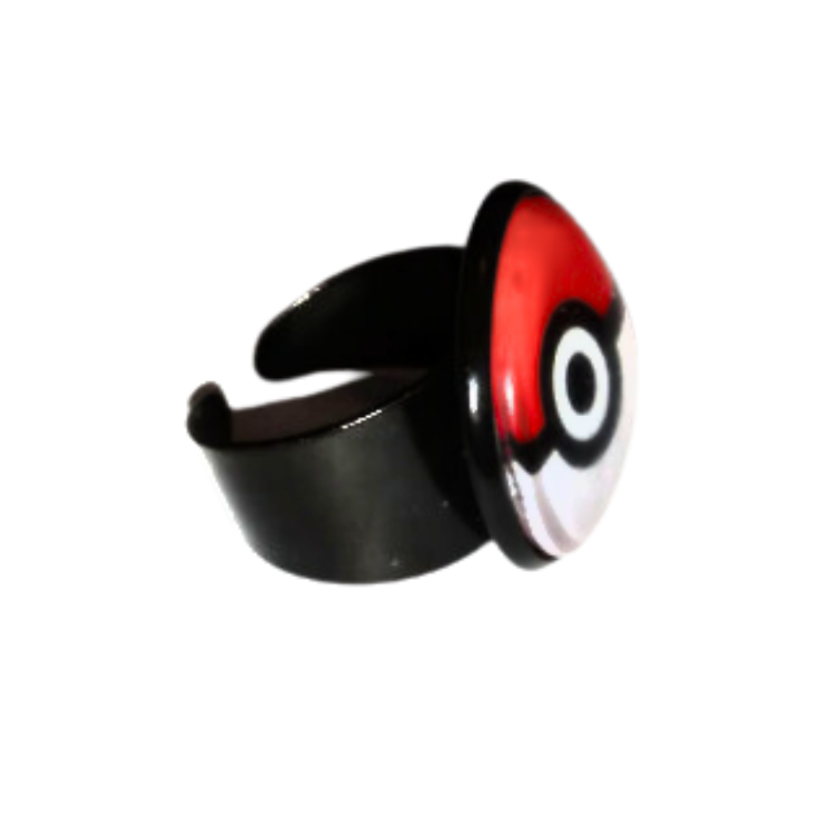 Pokemon Pokeball Comicon Adjustable Steel Ring