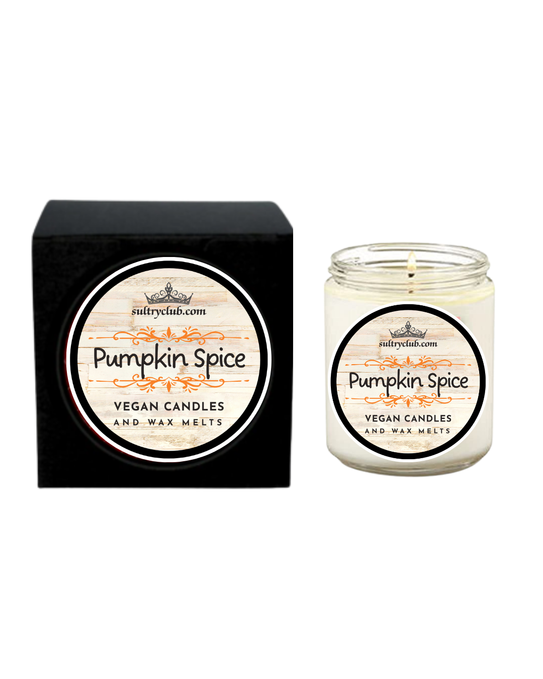 Pumpkin Spice Vegan Candles