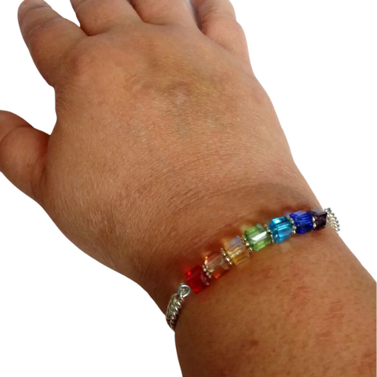 Rainbow Pride Cubes Bracelet
