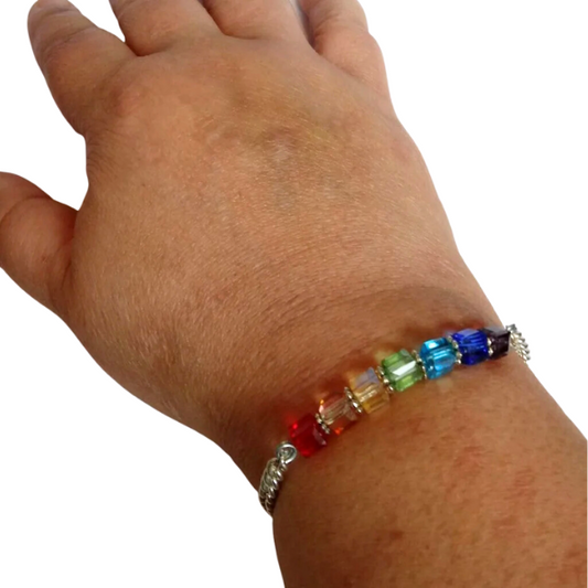 Rainbow Pride Beaded Bracelet