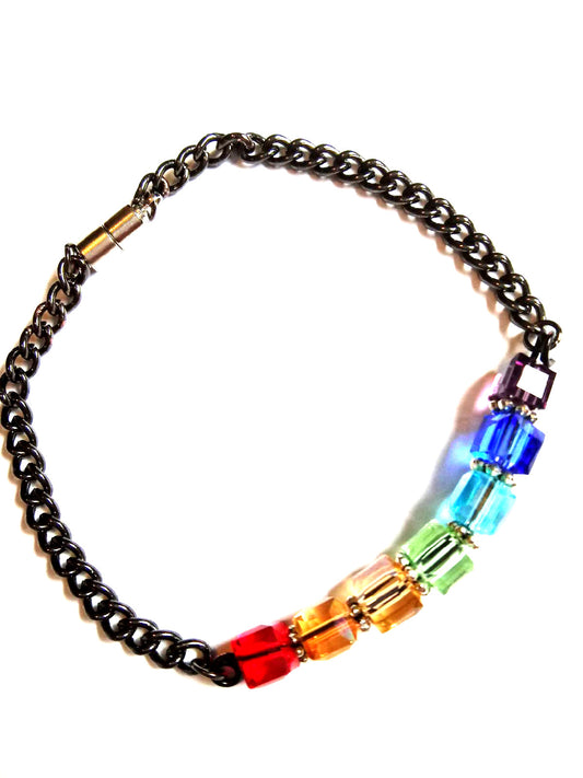 Rainbow Pride Cube Bracelet