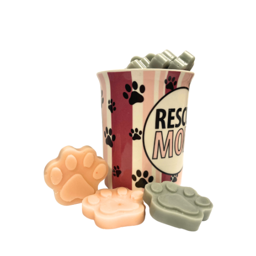 Rescule Mom Gift Mug With Pawprint Wax Melts