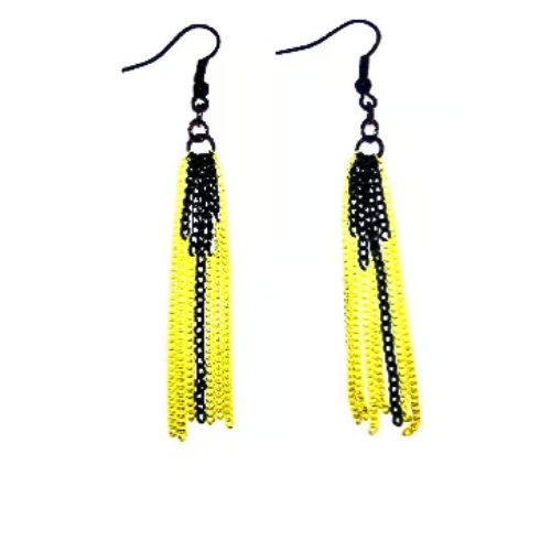 RETRO PUNK CHAIN FRINGE EARRINGS