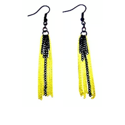 RETRO PUNK CHAIN FRINGE EARRINGS