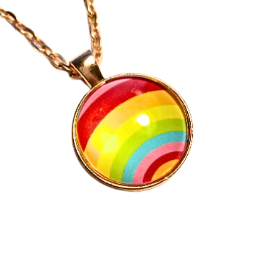Rose Gold Rainbow Pride Necklace