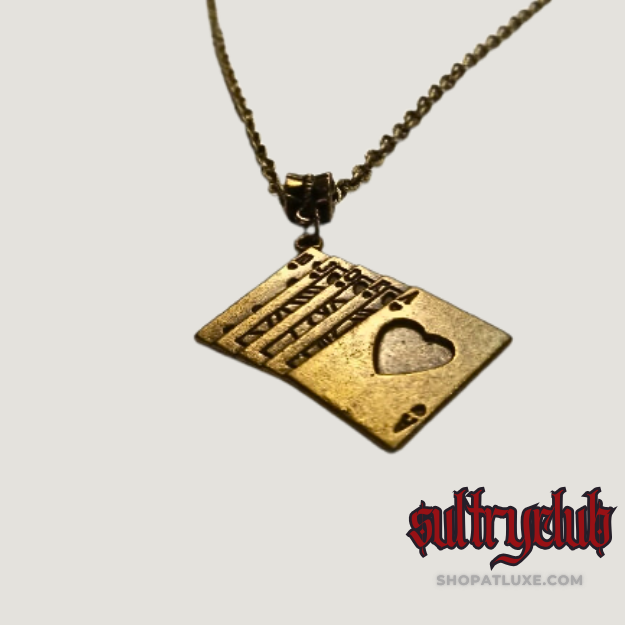 Royal Flush Card Deck Vegas Necklace