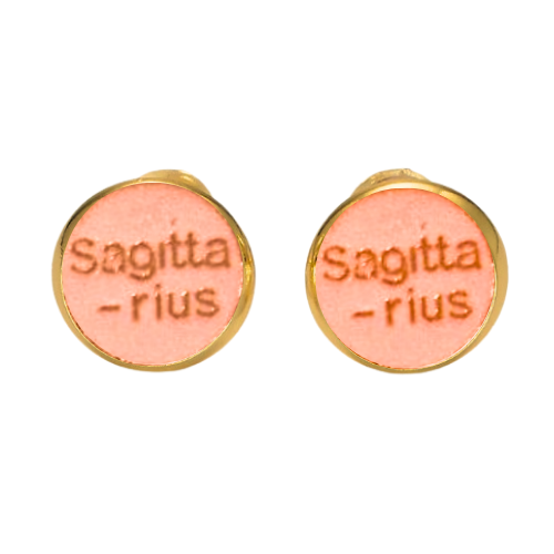 SAGITARIUS PINK & GOLD EARRINGS