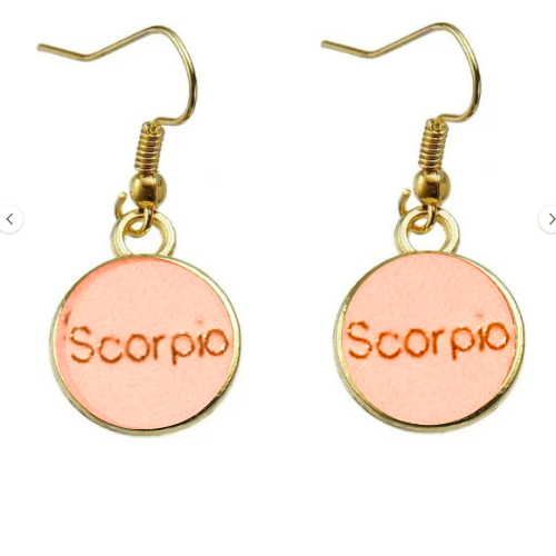 SCORPIO PINK & GOLD EARRINGS