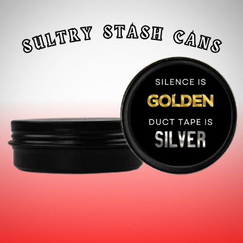 SILENCE IS GOLDEN Stash Tin - Round Storage Container