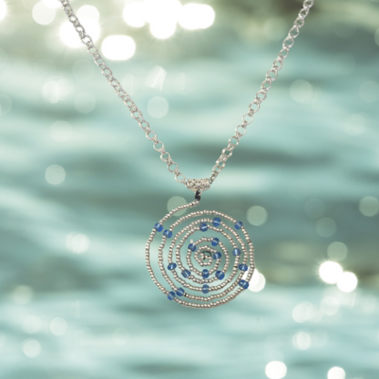 Beaded Spiral Hand Woven Necklace