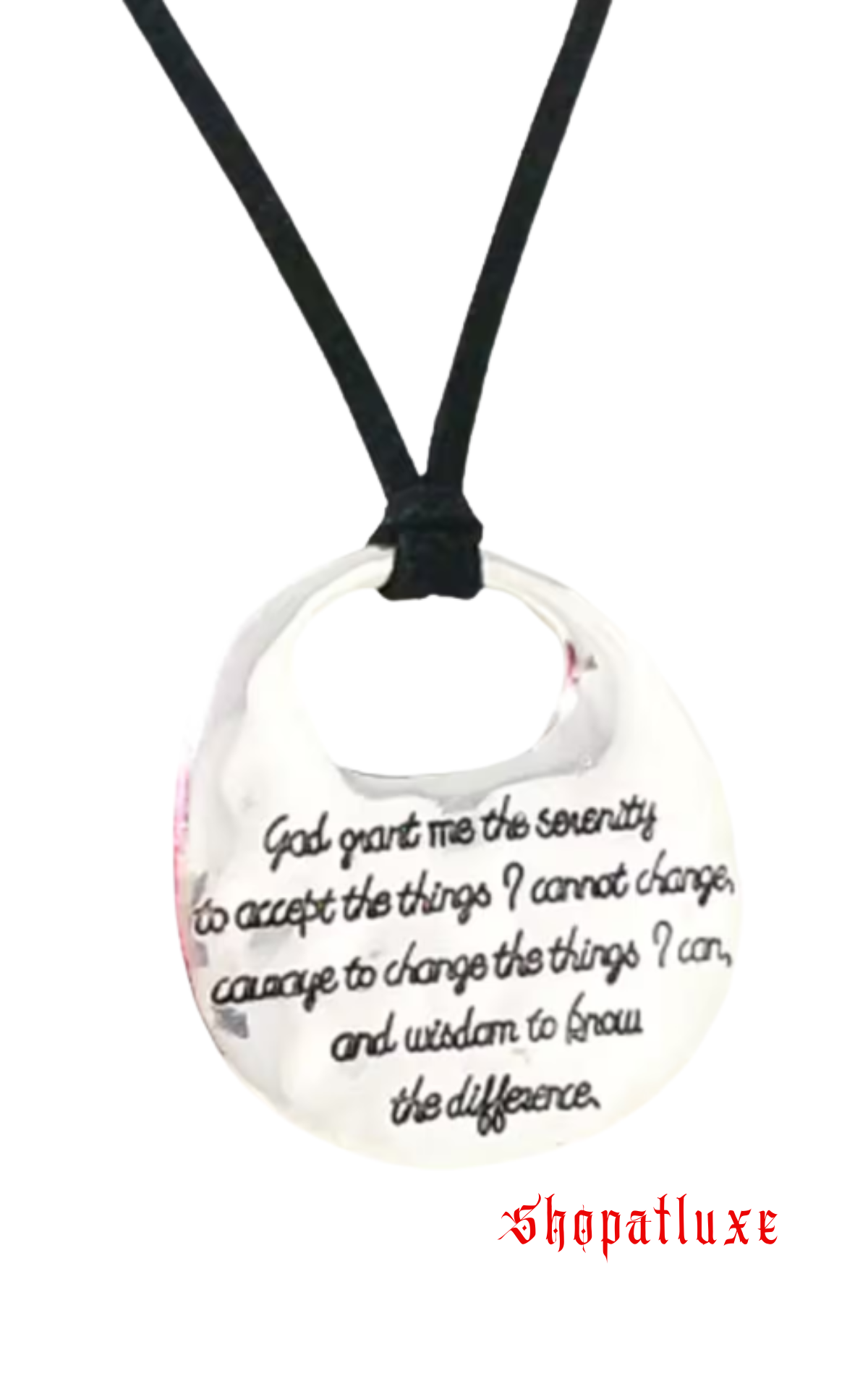 Serenity Prayer Disc Necklace