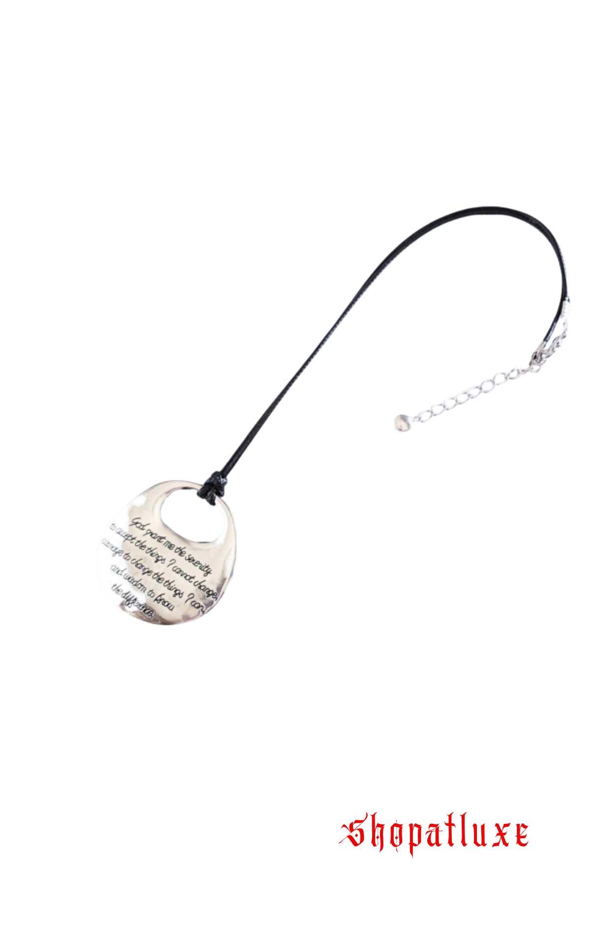Serenity Prayer Disc Necklace