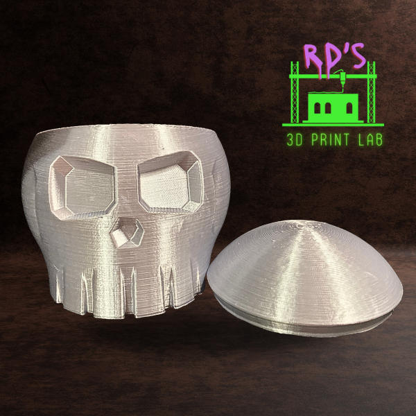 Metallic Silver 3d Skull With Gothic Wax Melts