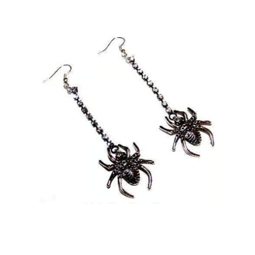 Steel Spider Earrings