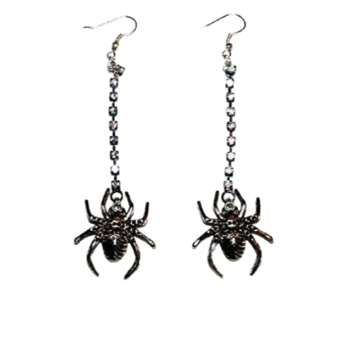 Steel Spider Earrings