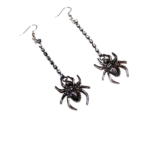 Steel Spider Earrings