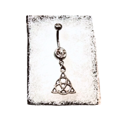 Triquetra Charm Steel Belly Ring