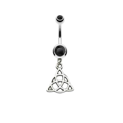 Triquetra Charm Steel Belly Ring