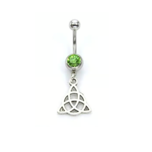 Triquetra Charm Steel Belly Ring