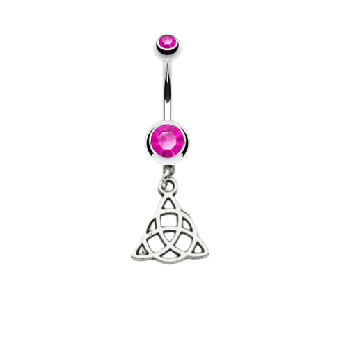 Triquetra Charm Steel Belly Ring