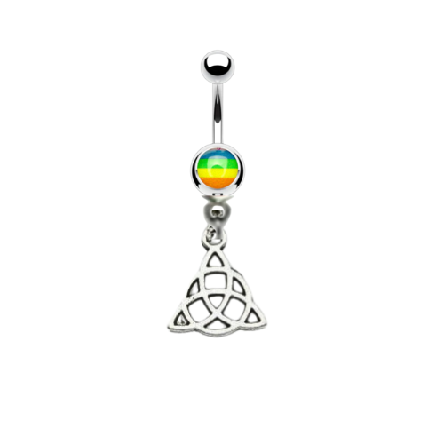 Triquetra Charm Steel Belly Ring