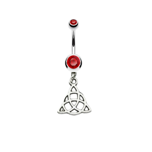 Triquetra Charm Steel Belly Ring