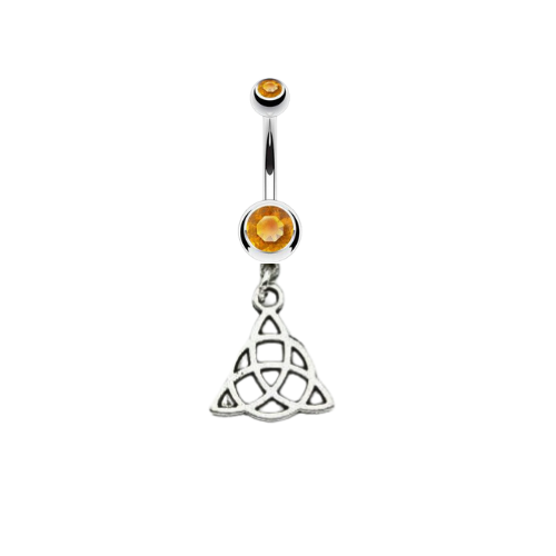 Triquetra Charm Steel Belly Ring