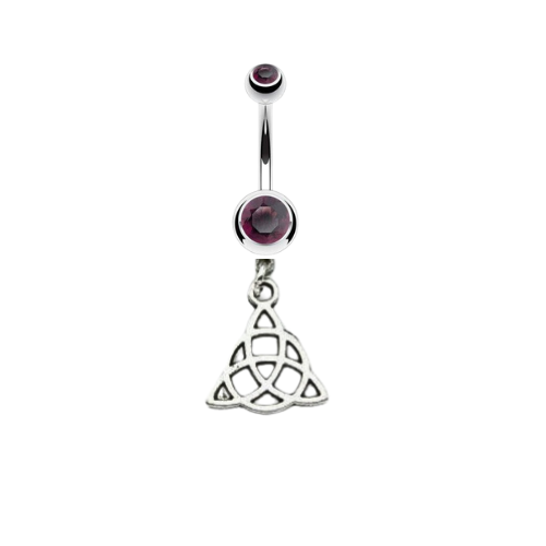 Triquetra Charm Steel Belly Ring