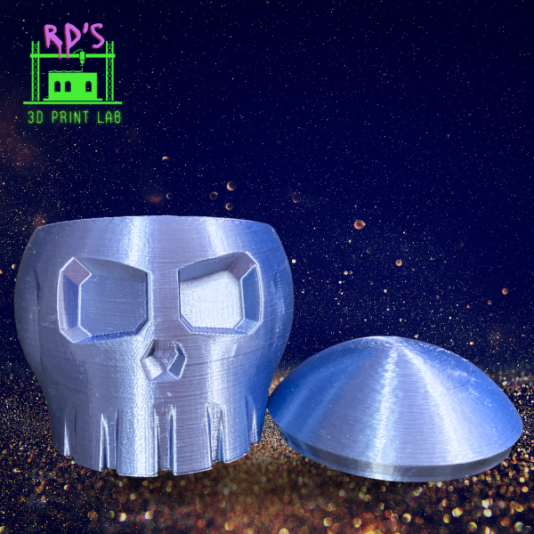 Metallic Blue 3d Skull With Gothic Wax Melts