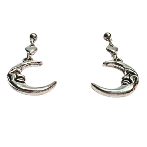 SMILING CRESCENT MOON EARRINGS