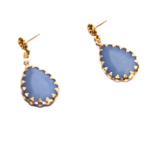 SOMETHING BLUE EMBELLISHED EARRINGS