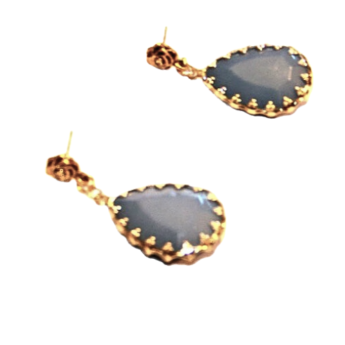 SOMETHING BLUE EMBELLISHED EARRINGS