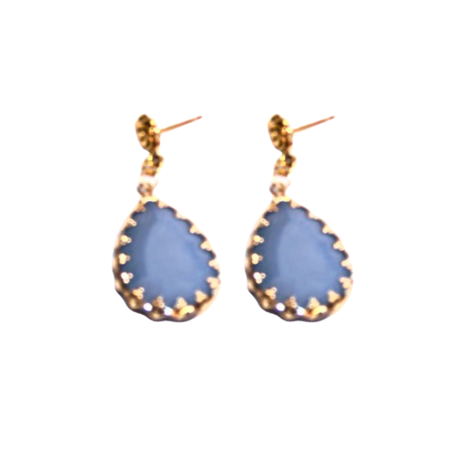 SOMETHING BLUE EMBELLISHED EARRINGS