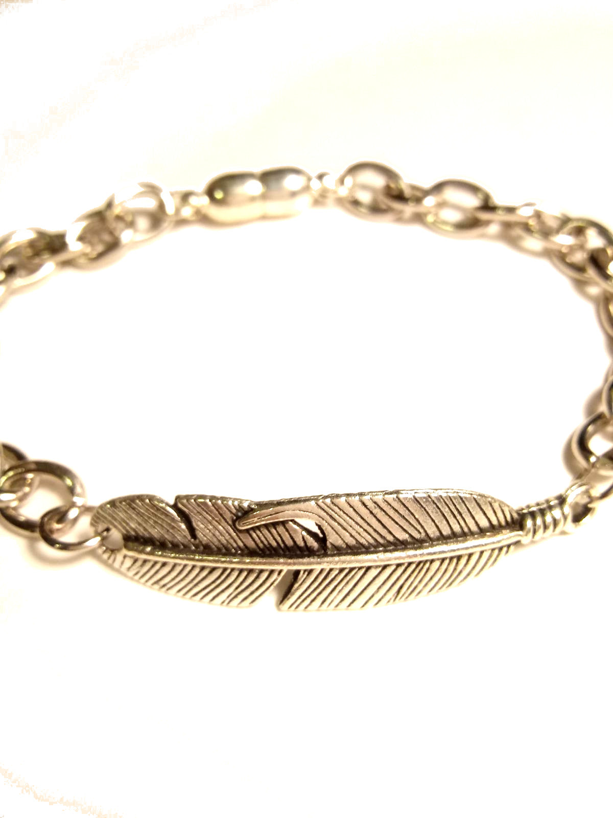 American Heritage Feather And Steel Bracelet