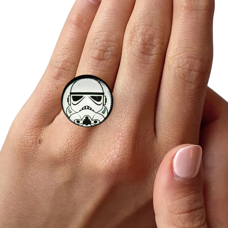 Star Wars Stormtrooper Comicon Adjustable Steel Ring